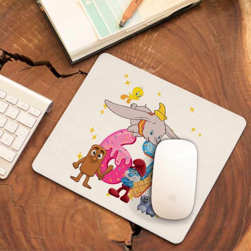 PC, gaming si accesorii - Periferice PC - Mousepad - Mousepad Dumbo Six Seven Papa Strumf 67 Sase Sapte, 21x19cm - Infinity.ro