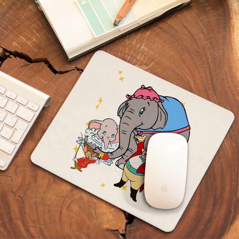 PC, gaming si accesorii - Periferice PC - Mousepad - Mousepad Dumbo Jumbo Baie Circus, 21x19cm - Infinity.ro