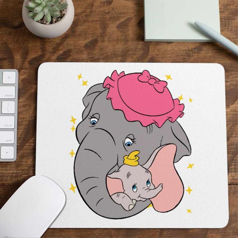 PC, gaming si accesorii - Periferice PC - Mousepad - Mousepad Dumbo Jumbo Love Elefant Circ, 21x19cm - Infinity.ro