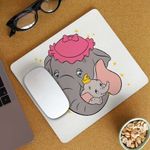 PC, gaming si accesorii - Periferice PC - Mousepad - Mousepad Dumbo Jumbo Love Elefant Circ, 21x19cm - Infinity.ro