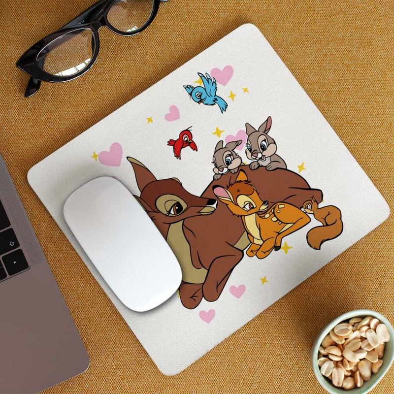 PC, gaming si accesorii - Periferice PC - Mousepad - Mousepad Bambi Thumper Iepuras Caprioara, 21x19cm - Infinity.ro