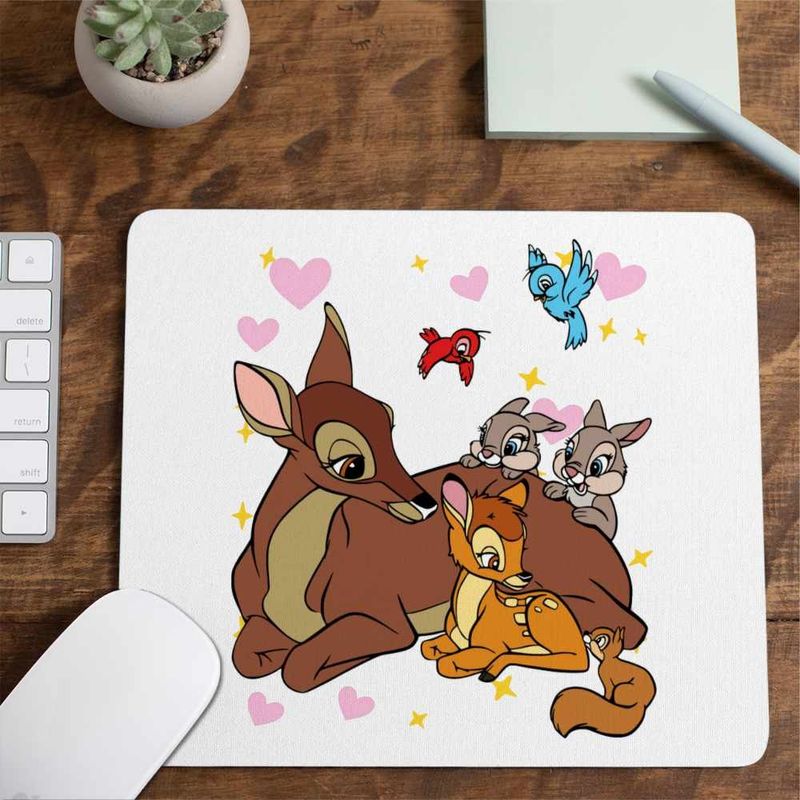 PC, gaming si accesorii - Periferice PC - Mousepad - Mousepad Bambi Thumper Iepuras Caprioara, 21x19cm - Infinity.ro