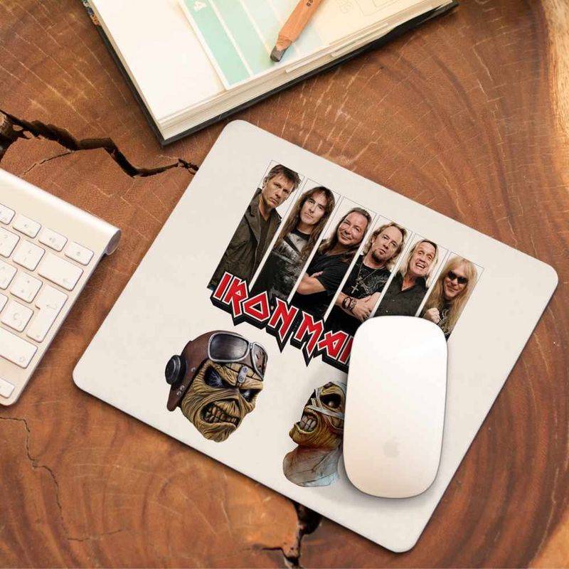 PC, gaming si accesorii - Periferice PC - Mousepad - Mousepad Iron Maiden All Gang Heavy Metal, 21x19cm - Infinity.ro