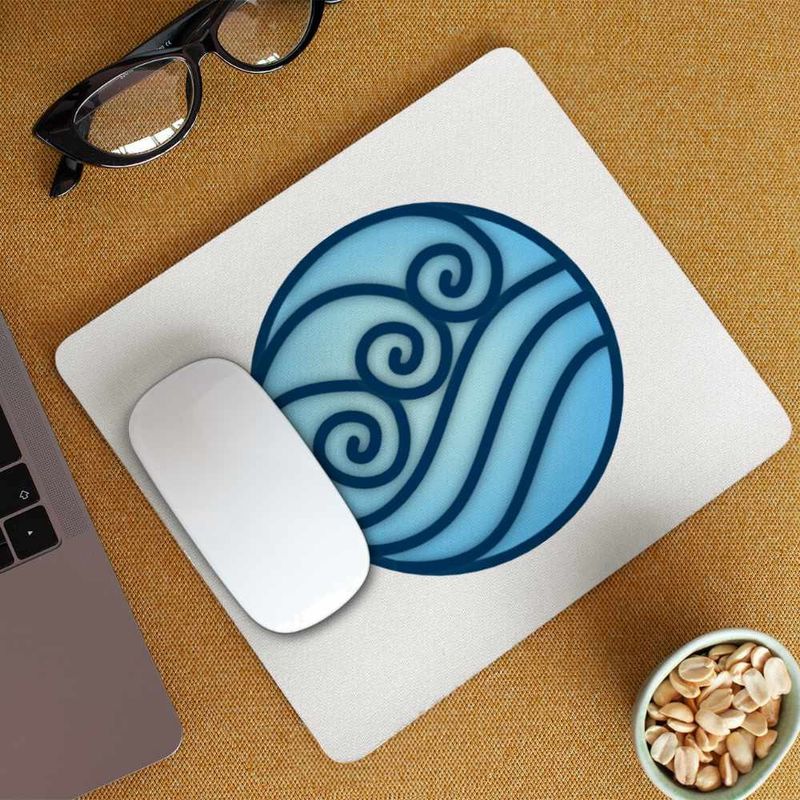 PC, gaming si accesorii - Periferice PC - Mousepad - Mousepad Avatar Waterbender Element Simbol Maestru Apei, 21x19cm - Infinity.ro
