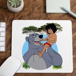 PC, gaming si accesorii - Periferice PC - Mousepad - Mousepad Cartea Junglei Baloo Mowgli, 21x19cm - Infinity.ro