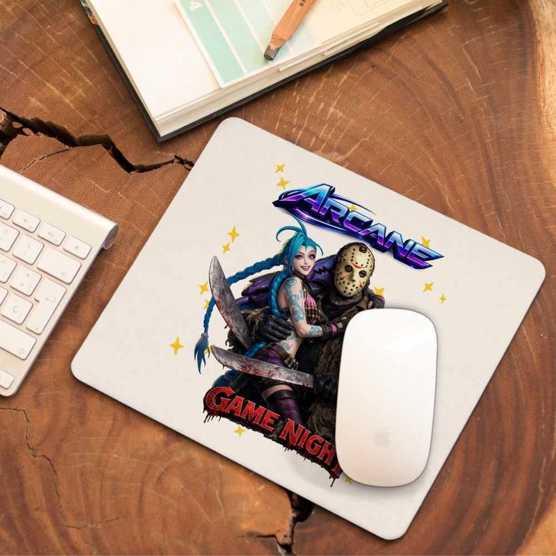 PC, gaming si accesorii - Periferice PC - Mousepad - Mousepad Jinx Jason Voorhees Arcane Runeterra, 21x19cm - Infinity.ro