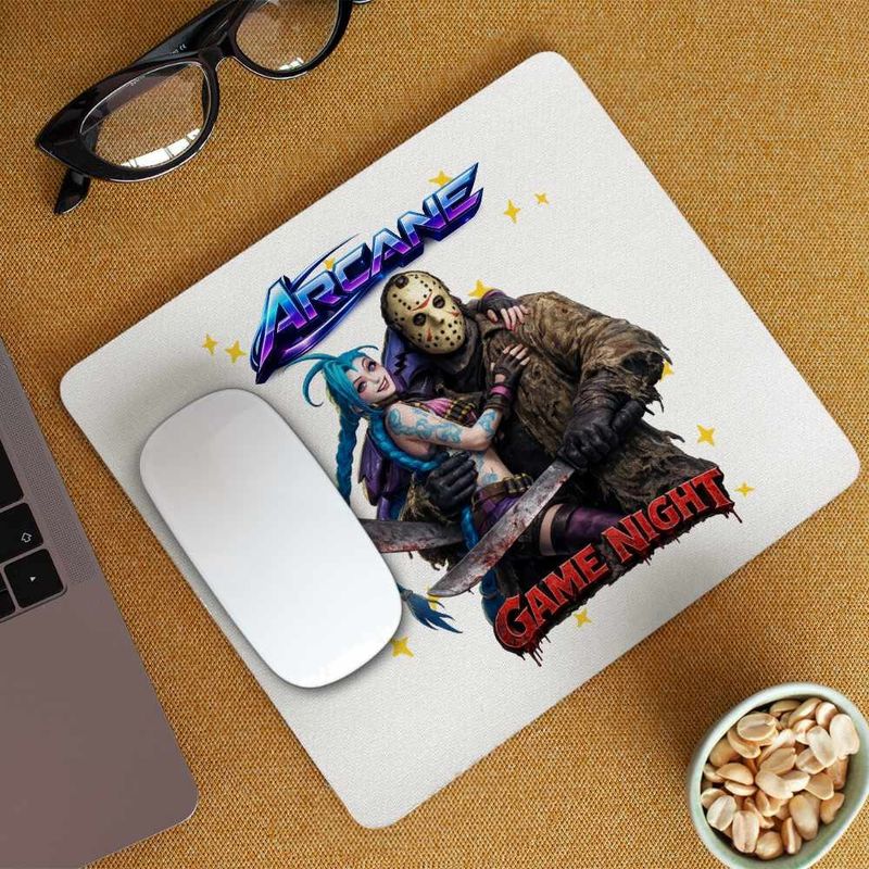 PC, gaming si accesorii - Periferice PC - Mousepad - Mousepad Jinx Jason Voorhees Arcane Runeterra, 21x19cm - Infinity.ro