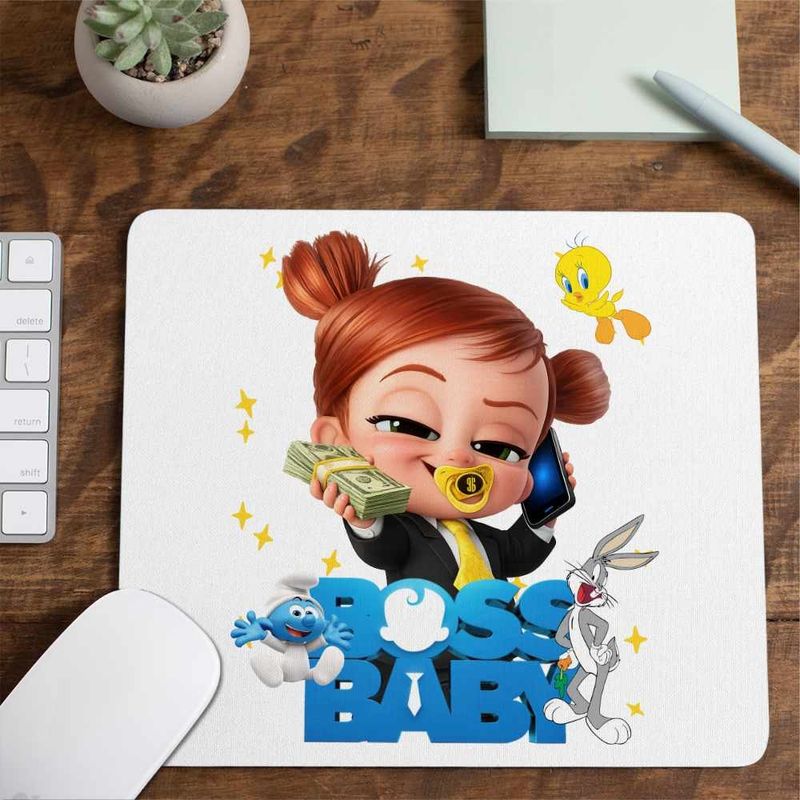 PC, gaming si accesorii - Periferice PC - Mousepad - Mousepad Baby Boss Tina Telefon Leader, 21x19cm - Infinity.ro