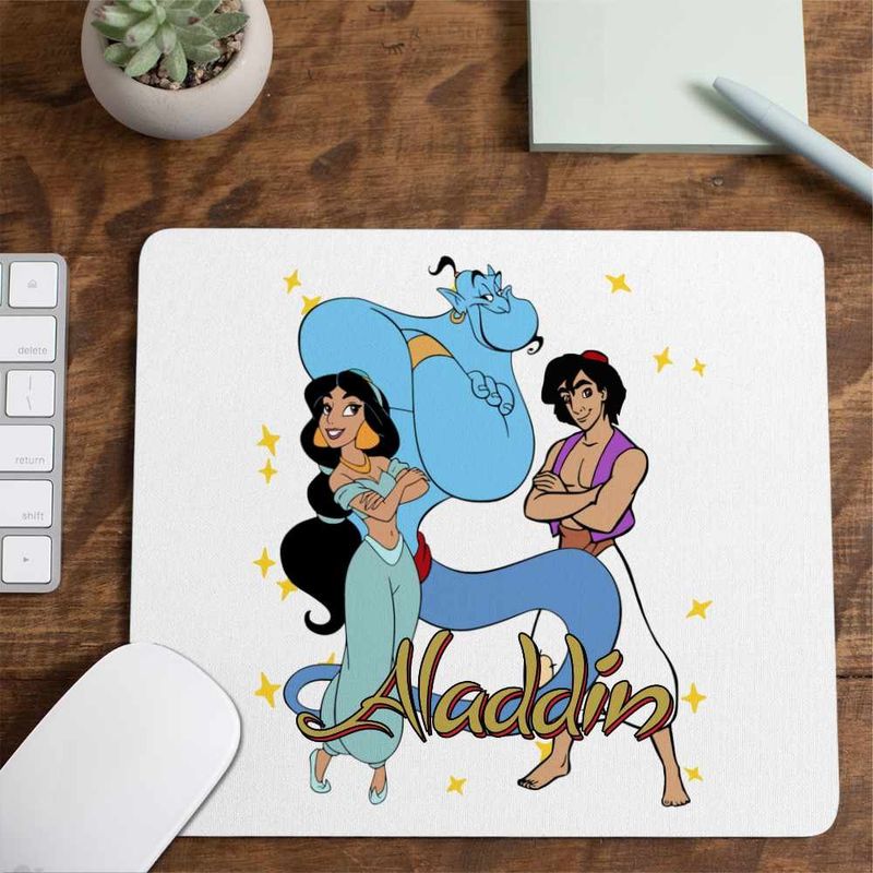 PC, gaming si accesorii - Periferice PC - Mousepad - Mousepad Aladdin Jasmine Aladdin Genie Duh, 21x19cm - Infinity.ro