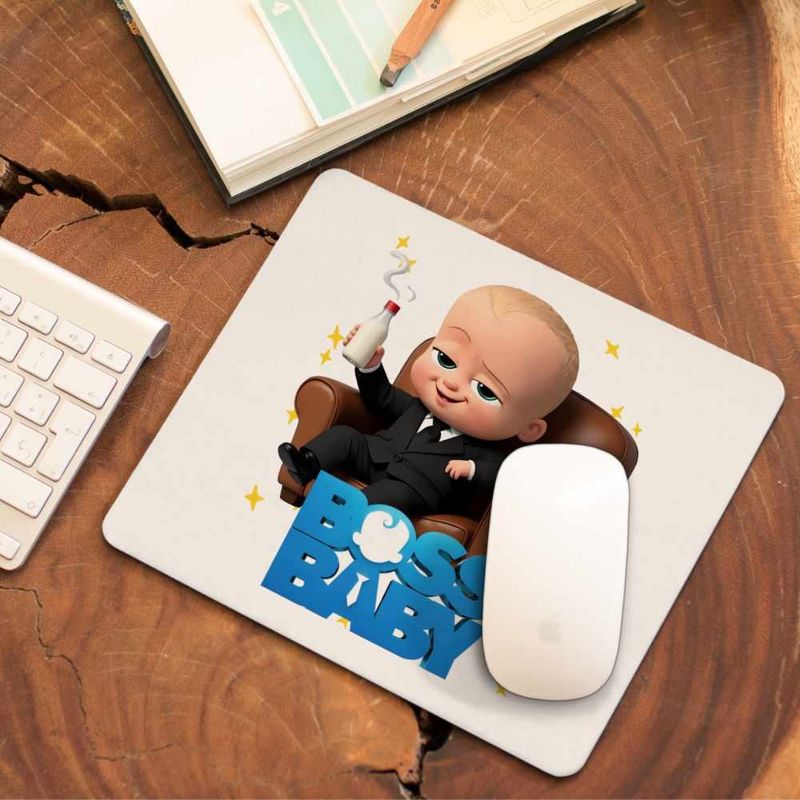 PC, gaming si accesorii - Periferice PC - Mousepad - Mousepad Baby Boss Director Born To Lead, 21x19cm - Infinity.ro