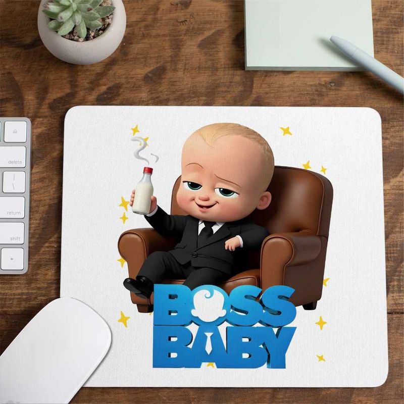PC, gaming si accesorii - Periferice PC - Mousepad - Mousepad Baby Boss Director Born To Lead, 21x19cm - Infinity.ro
