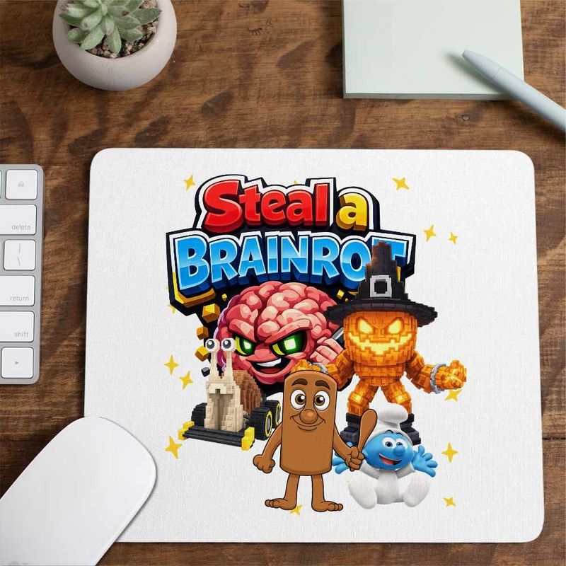 PC, gaming si accesorii - Periferice PC - Mousepad - Mousepad Steal Brainrot Snailenzo Roblox Meme, 21x19cm - Infinity.ro
