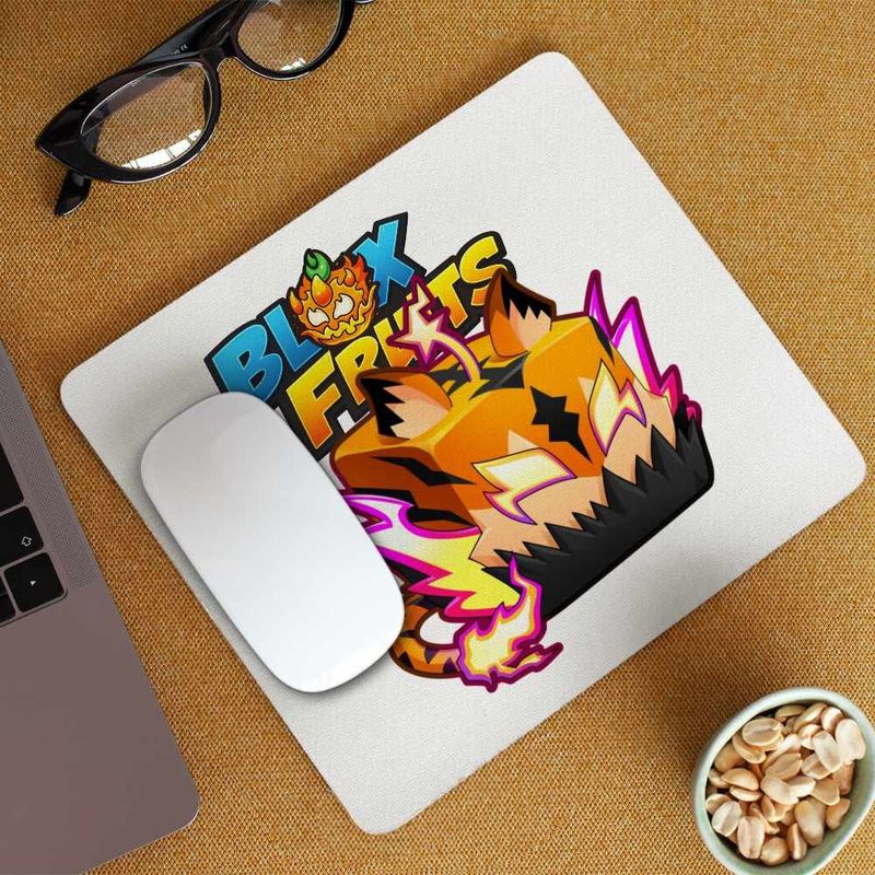 PC, gaming si accesorii - Periferice PC - Mousepad - Mousepad Blox Fruits Tigru Fruit Roblox Fructe, 21x19cm - Infinity.ro