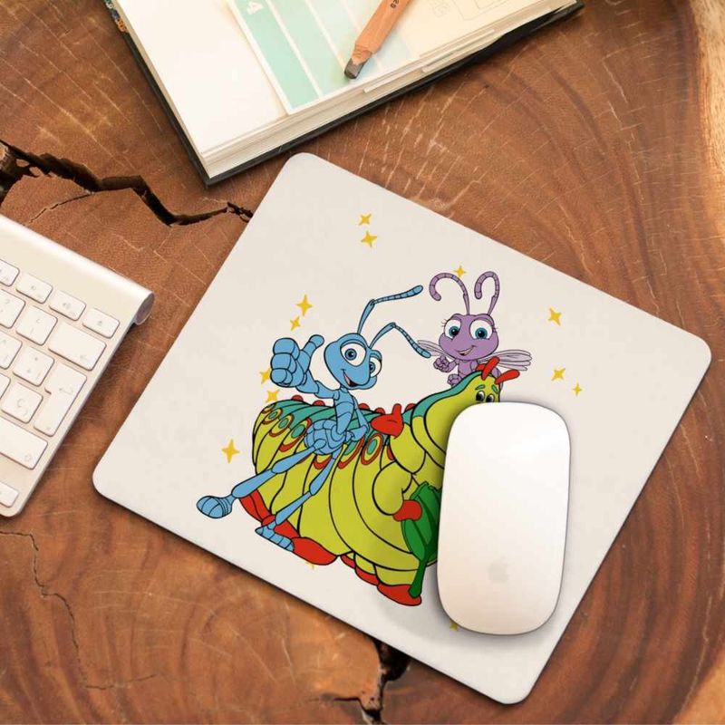 PC, gaming si accesorii - Periferice PC - Mousepad - Mousepad Aventuri la Firul Ierbii Flik Furnica Vierme, 21x19cm - Infinity.ro
