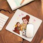 PC, gaming si accesorii - Periferice PC - Mousepad - Mousepad Frumoasa si Bestia Ceanic Ceas, 21x19cm - Infinity.ro