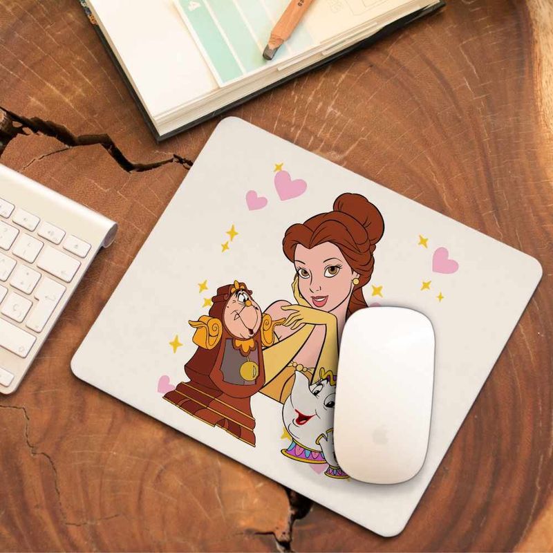 PC, gaming si accesorii - Periferice PC - Mousepad - Mousepad Frumoasa si Bestia Ceanic Ceas, 21x19cm - Infinity.ro