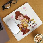 PC, gaming si accesorii - Periferice PC - Mousepad - Mousepad Frumoasa si Bestia Ceanic Ceas, 21x19cm - Infinity.ro