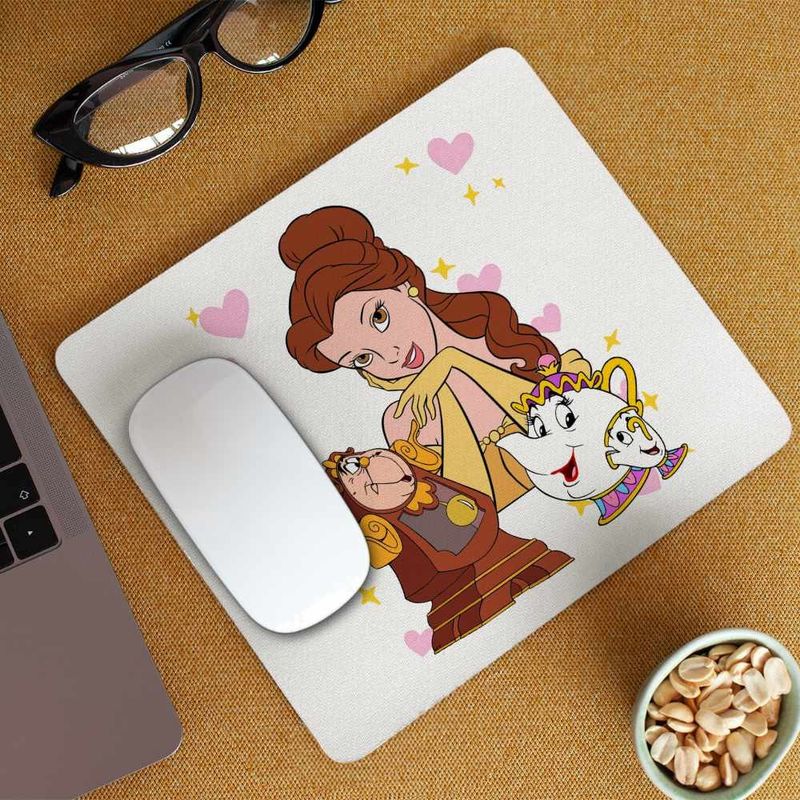 PC, gaming si accesorii - Periferice PC - Mousepad - Mousepad Frumoasa si Bestia Ceanic Ceas, 21x19cm - Infinity.ro