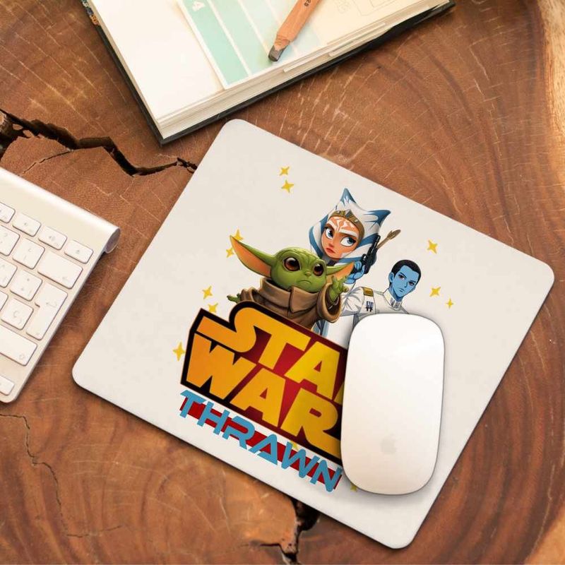 PC, gaming si accesorii - Periferice PC - Mousepad - Mousepad Star Wars Thrawn Ahsoka Baby Yoda, 21x19cm - Infinity.ro