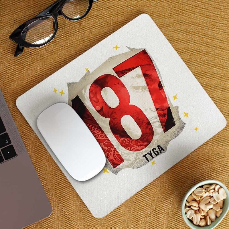 PC, gaming si accesorii - Periferice PC - Mousepad - Mousepad Tyga 187 Trap Rap Music, 21x19cm - Infinity.ro