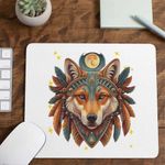 PC, gaming si accesorii - Periferice PC - Mousepad - Mousepad Lup Mistic Native American, 21x19cm - Infinity.ro