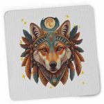 PC, gaming si accesorii - Periferice PC - Mousepad - Mousepad Lup Mistic Native American, 21x19cm - Infinity.ro