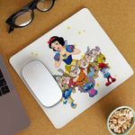 PC, gaming si accesorii - Periferice PC - Mousepad - Mousepad Alba ca Zapada cei 7 pitici, 21x19cm - Infinity.ro