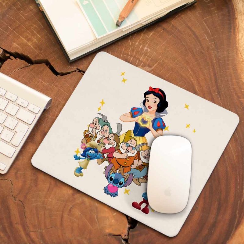 PC, gaming si accesorii - Periferice PC - Mousepad - Mousepad Alba ca Zapada cei 7 pitici, 21x19cm - Infinity.ro