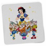 PC, gaming si accesorii - Periferice PC - Mousepad - Mousepad Alba ca Zapada cei 7 pitici, 21x19cm - Infinity.ro