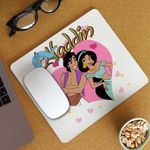 PC, gaming si accesorii - Periferice PC - Mousepad - Mousepad Aladdin Jasmine Valentines Day Love Dragobete Cuplu, 21x19cm - Infinity.ro