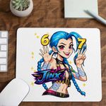 PC, gaming si accesorii - Periferice PC - Mousepad - Mousepad Jinx Six Seven Arcane Runeterra, 21x19cm - Infinity.ro