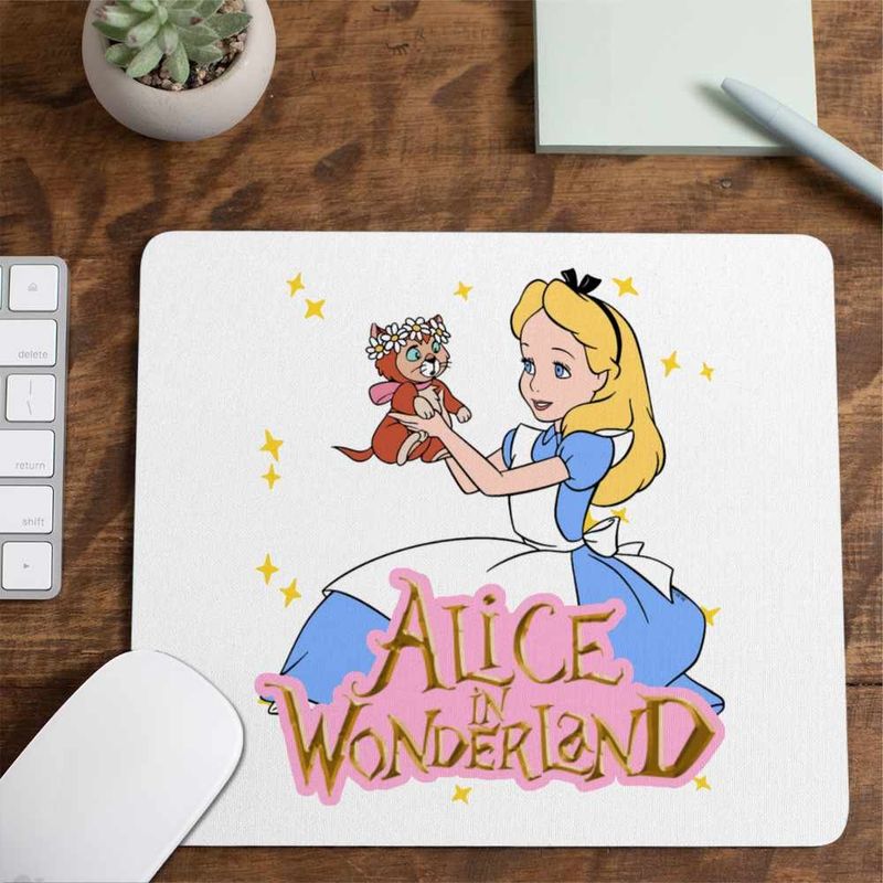 PC, gaming si accesorii - Periferice PC - Mousepad - Mousepad Alice Tara Minunilor Dinah, 21x19cm - Infinity.ro