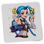 PC, gaming si accesorii - Periferice PC - Mousepad - Mousepad Jinx Six Seven Arcane Runeterra, 21x19cm - Infinity.ro