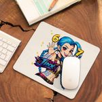 PC, gaming si accesorii - Periferice PC - Mousepad - Mousepad Jinx Six Seven Arcane Runeterra, 21x19cm - Infinity.ro
