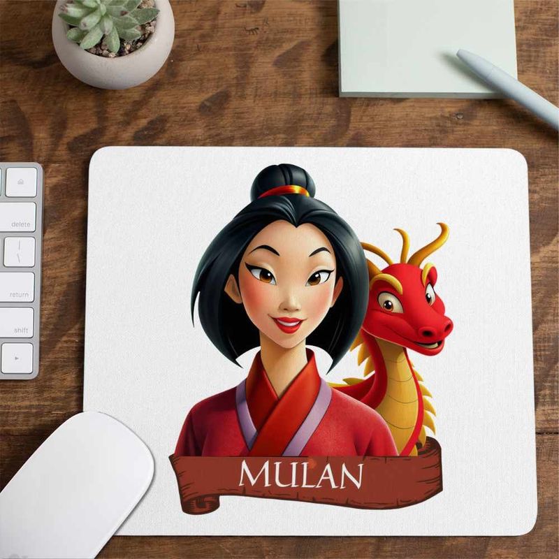 PC, gaming si accesorii - Periferice PC - Mousepad - Mousepad Mulan Dragon, 21x19cm - Infinity.ro