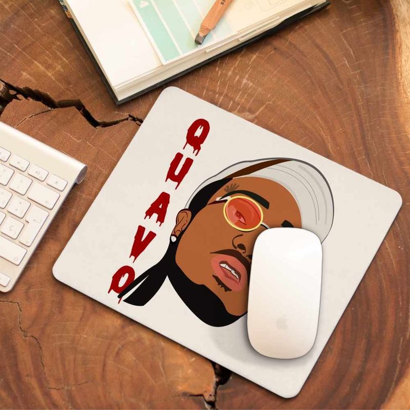 PC, gaming si accesorii - Periferice PC - Mousepad - Mousepad Quavo Stain Trap Hip Hop, 21x19cm - Infinity.ro