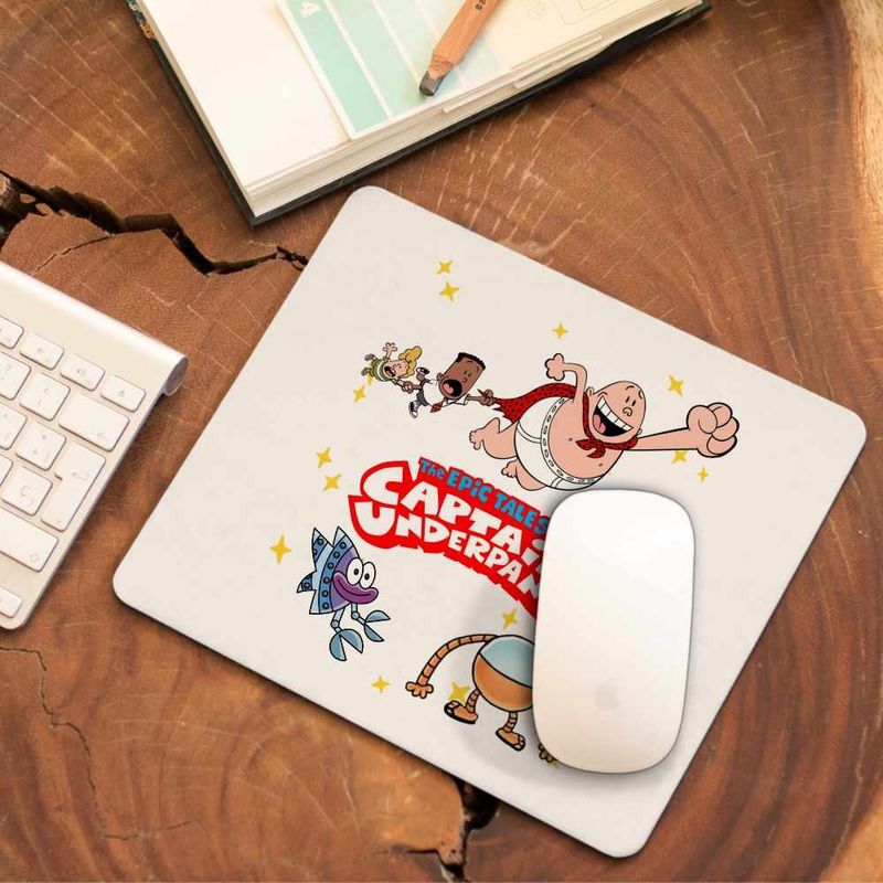 PC, gaming si accesorii - Periferice PC - Mousepad - Mousepad Captain Underpants Epic Tales Capitanul Chilot Zboara George Harold CoolTrend, 21x19cm - Infinity.ro