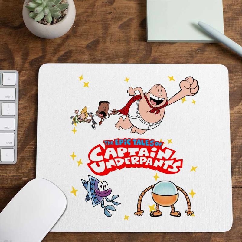 PC, gaming si accesorii - Periferice PC - Mousepad - Mousepad Captain Underpants Epic Tales Capitanul Chilot Zboara George Harold CoolTrend, 21x19cm - Infinity.ro