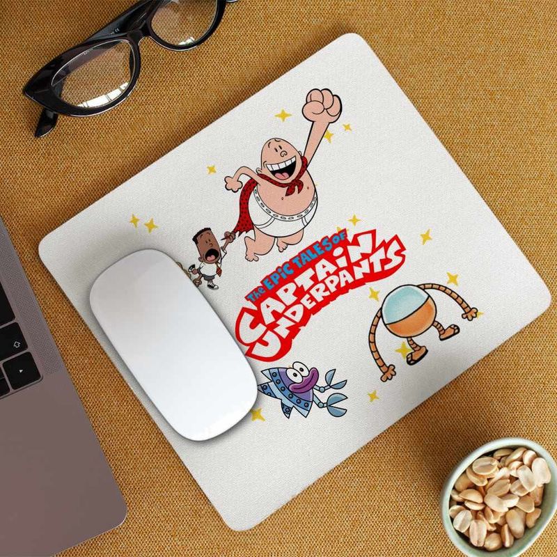 PC, gaming si accesorii - Periferice PC - Mousepad - Mousepad Captain Underpants Epic Tales Capitanul Chilot Zboara George Harold CoolTrend, 21x19cm - Infinity.ro