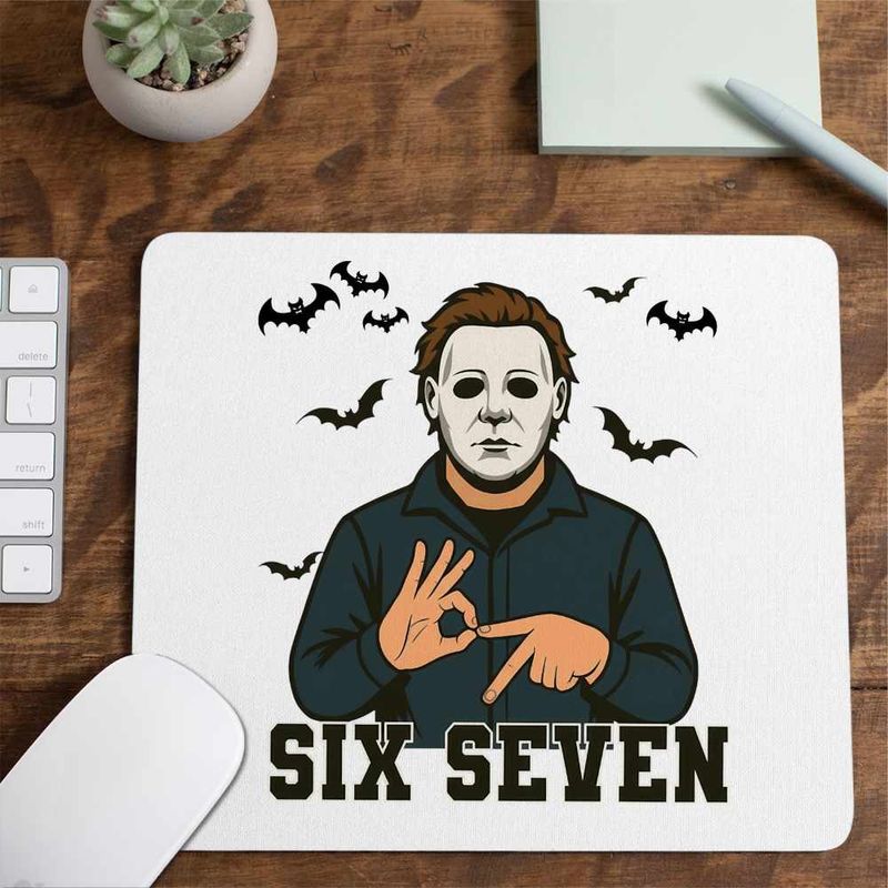PC, gaming si accesorii - Periferice PC - Mousepad - Mousepad Six Seven Horror Michael Myers 67 Halloween CoolTrend, 21x19cm - Infinity.ro