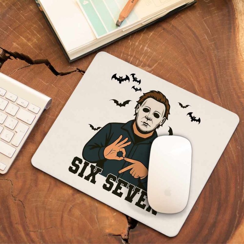 PC, gaming si accesorii - Periferice PC - Mousepad - Mousepad Six Seven Horror Michael Myers 67 Halloween CoolTrend, 21x19cm - Infinity.ro