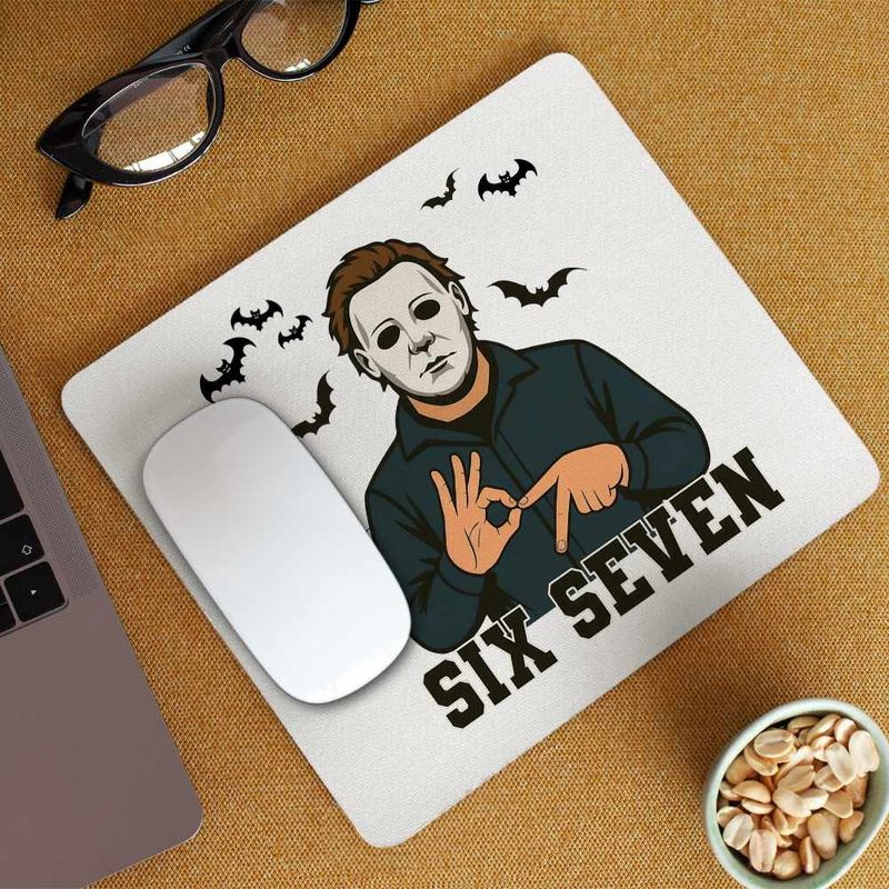 PC, gaming si accesorii - Periferice PC - Mousepad - Mousepad Six Seven Horror Michael Myers 67 Halloween CoolTrend, 21x19cm - Infinity.ro