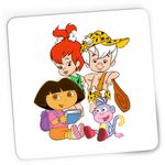 PC, gaming si accesorii - Periferice PC - Mousepad - Mousepad Dora the Explorer Familia Flintstone Bam Bam Bebelusi, CoolTrend, 21x19cm - Infinity.ro