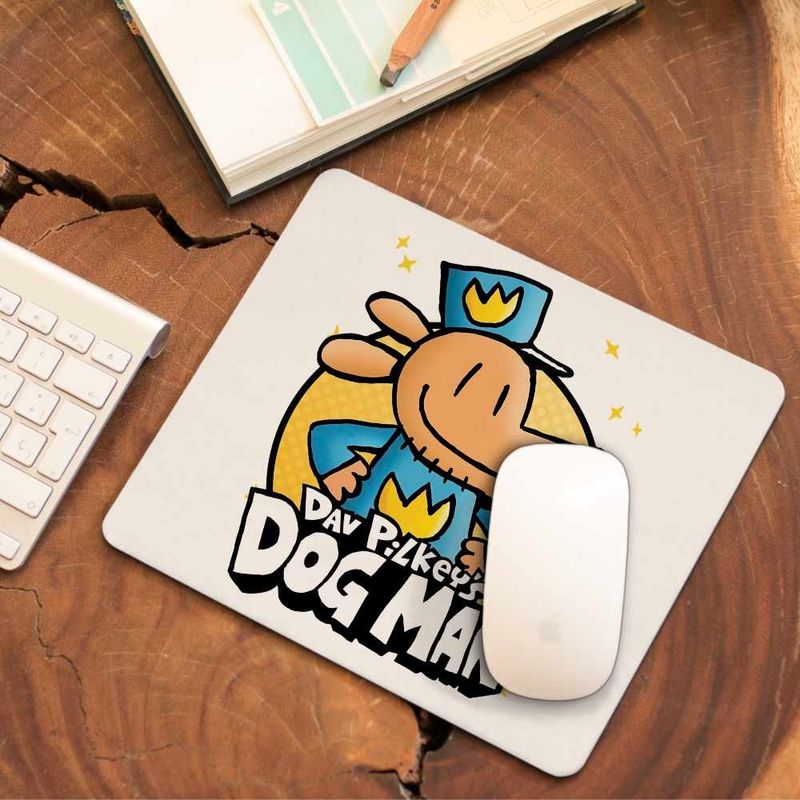PC, gaming si accesorii - Periferice PC - Mousepad - Mousepad Dog Man Dav Pilkey Aventuri Caine Politist CoolTrend, 21x19cm - Infinity.ro