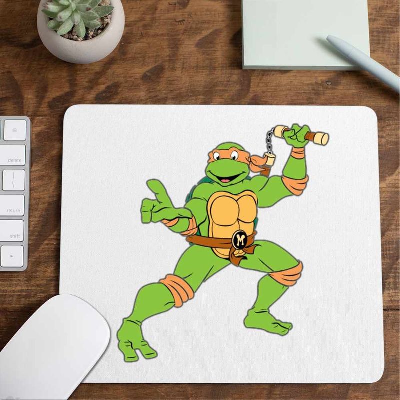 PC, gaming si accesorii - Periferice PC - Mousepad - Mousepad Testoasele Ninja Michelangelo Nunceag, CoolTrend, 21x19cm - Infinity.ro