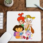 PC, gaming si accesorii - Periferice PC - Mousepad - Mousepad Dora the Explorer Familia Flintstone Bam Bam Bebelusi, CoolTrend, 21x19cm - Infinity.ro