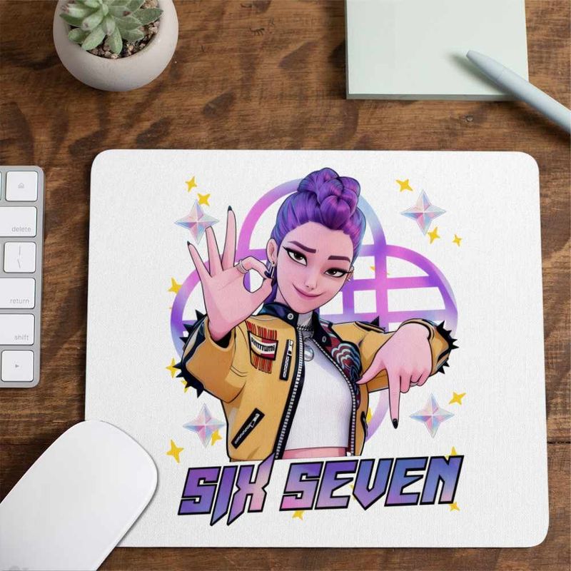 PC, gaming si accesorii - Periferice PC - Mousepad - Mousepad Six Seven Huntrix Rumi 67 Demon Hunters CoolTrend, 21x19cm - Infinity.ro
