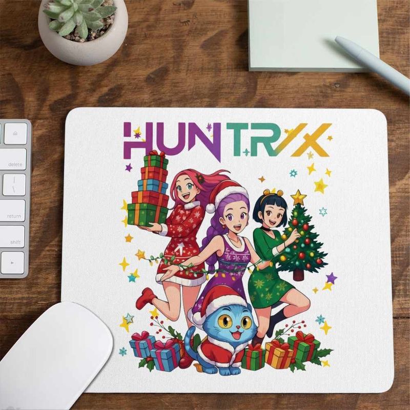 PC, gaming si accesorii - Periferice PC - Mousepad - Mousepad Huntrix Kpop Craciun CoolTrend, 21x19cm - Infinity.ro