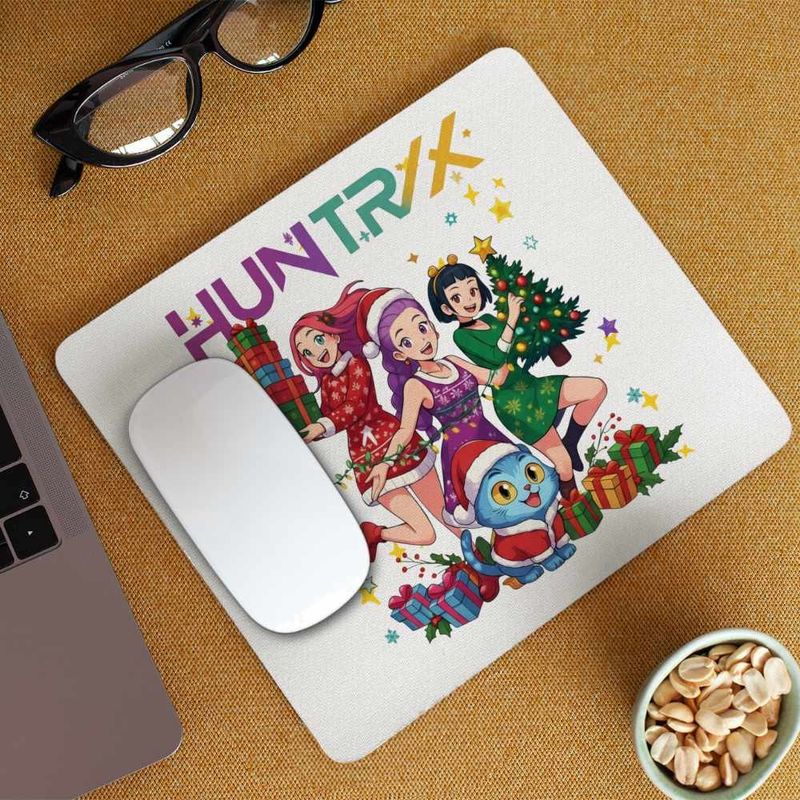 PC, gaming si accesorii - Periferice PC - Mousepad - Mousepad Huntrix Kpop Craciun CoolTrend, 21x19cm - Infinity.ro