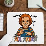 PC, gaming si accesorii - Periferice PC - Mousepad - Mousepad Six Seven Horror Chucky 67 Halloween CoolTrend, 21x19cm - Infinity.ro